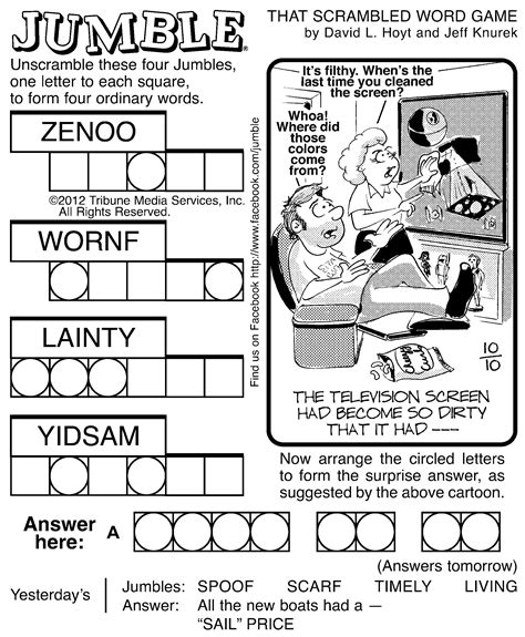 jumble with answers|jumble crossword answers today.